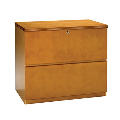Mayline Luminary 2 Drawer Lateral Wood File Cabinet in Maple Finish