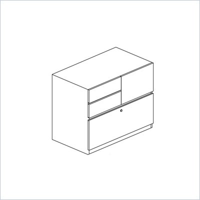 Mayline Luminary Multipurpose Storage Unit with Unfinished Top