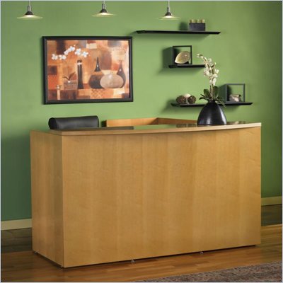 Mayline Luminary Wood Reception Desk Station (no pedestals)