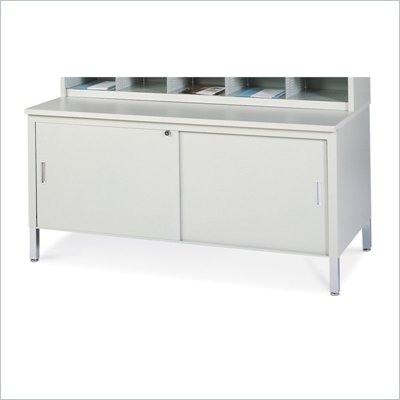 Mayline Mailflow Systems 48" W Storage Table w/ Doors, Lock & Shelf and High Pressure Laminate