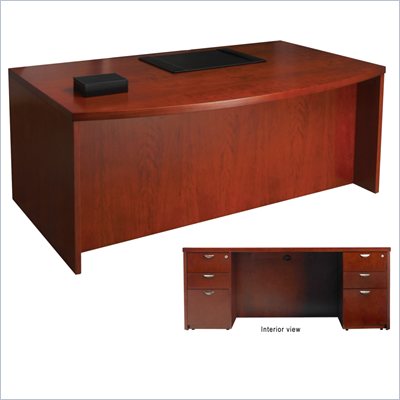 Mayline Mira Desk and Two (2) Box-Box-File Pedestals