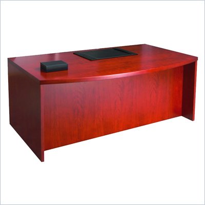 Mayline Mira 72" Bow Front Wood Desk