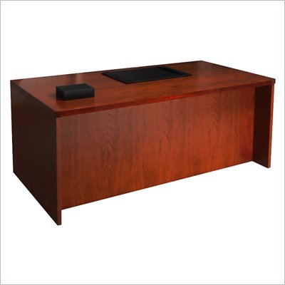 Mayline Mira 72" Straight Front Wood Credenza Desk in Medium Cherry