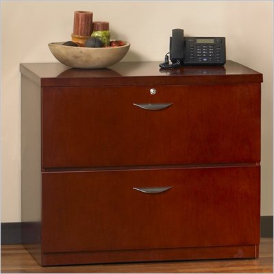 Mayline Mira 2 Drawer Freestanding Lateral File in Medium Cherry
