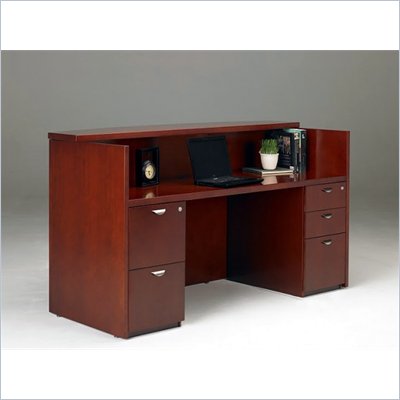Mayline Mira Reception Station in Medium Cherry