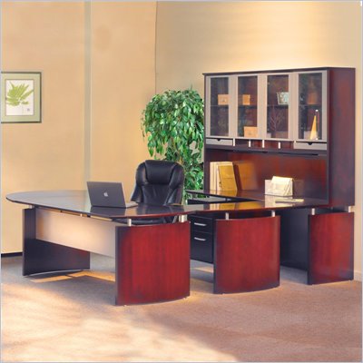 Mayline Napoli 72" Wood Left Hand U-Shaped Desk