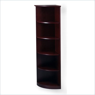 Corner Storage Shelves on Mayline Corsica 5 Shelf Quarter Round Corner Wood Bookcase Vbq5