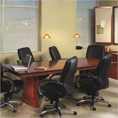 Mayline Sorrento Rectangular Conference Table with Curved Base