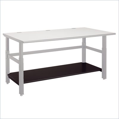 Mayline Techworks 60in W Full Base Shelf in Textured Black Paint