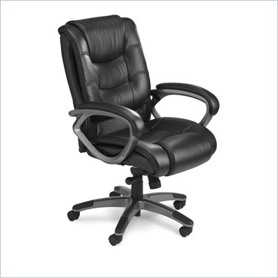 Mayline Utimo Deluxe Mid Back EZ Assemble Chair in Black