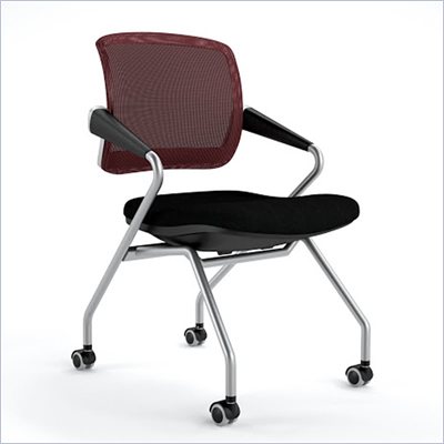 Mayline Valore Mid-Back Metal Chair with Arms (Set of 2)