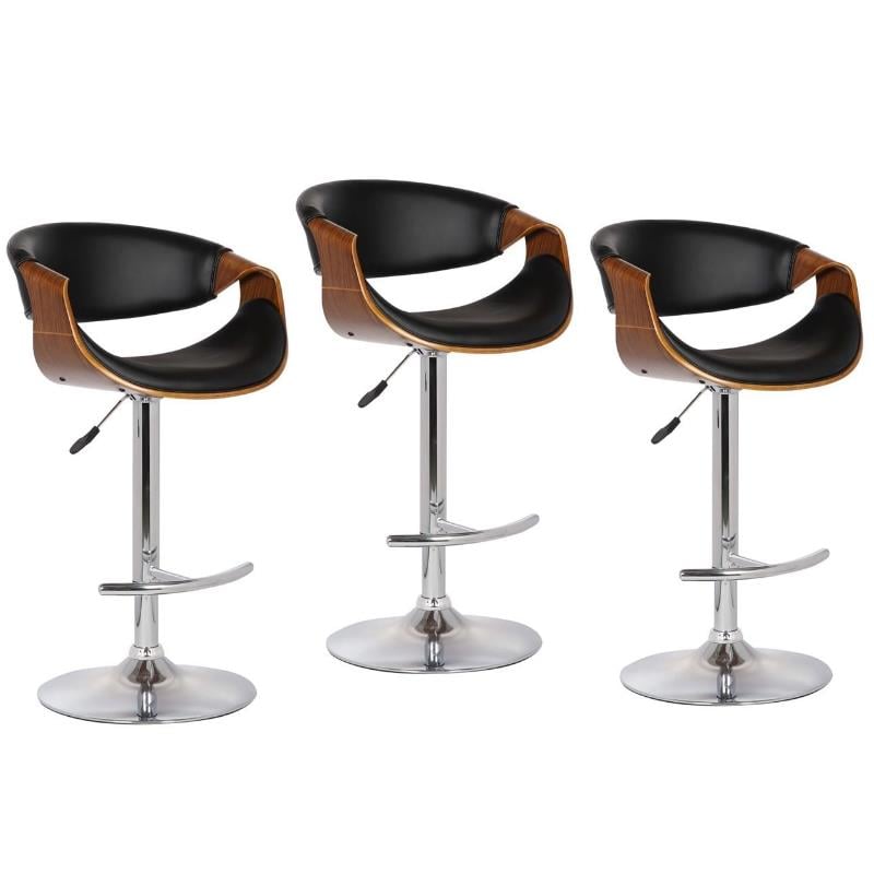 Black base discount swivel bar stool