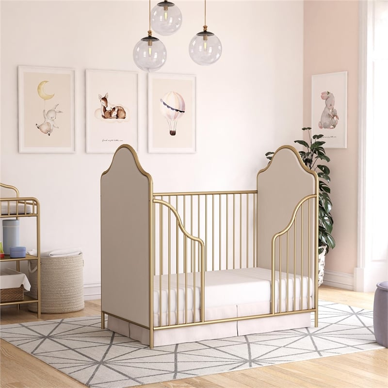 Metal crib outlet and changing table