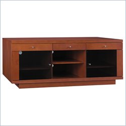 Bush Furniture 60 Inch Wood Plasma TV Stand in Cognac Maple Finish