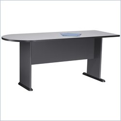 Bush Furniture Series A Peninsula Wood Return Desk in Slate