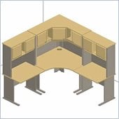 Bush Advantage Series Cubicle Office Set in Light Oak