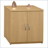 Bush Series C Wood Storage Cabinet in Light Oak
