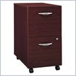 ADD TO YOUR SET: Bush Series C 2 Drawer Vertical Wood Mobile File Cabinet in Mahogany