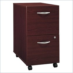 Bush Furniture Series C 2 Drawer Vertical Wood Mobile File Cabinet in Mahogany by Bush