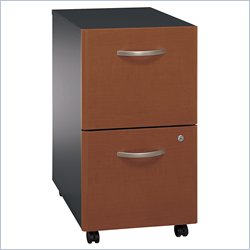 Bush Furniture Series C 2 Drawer Vertical Mobile Wood File Cabinet in Auburn Maple by Bush