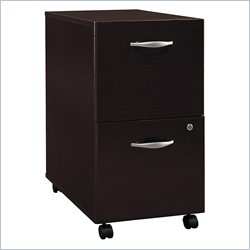Bush Furniture Series C 2 Drawer Vertical Mobile File Cabinet in Mocha Cherry