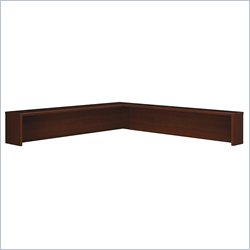 Bush Furniture Mahogany Series C Reception L-Hutch