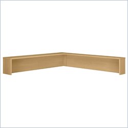 Bush Furniture Light Oak Series C Reception L-Hutch