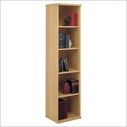Bush Furniture Light Oak Series C Open Single Bookcase