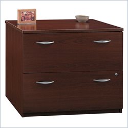 Bush Furniture Series C 2 Drawer Lateral Wood File Storage Cabinet in Mahogany