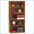 ADD TO YOUR SET: Bush Series C 5 Shelf Open Double Wood Bookcase in Natural Cherry