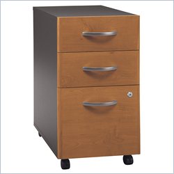 Bush Furniture Series C 3 Drawer Vertical Mobile Wood File Cabinet in Natural Cherry