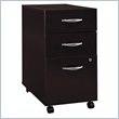 ADD TO YOUR SET: Bush Series C 3 Drawer Vertical Mobile Wood File Cabinet in Mocha Cherry