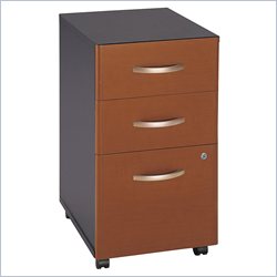 Bush Furniture Series C 3 Drawer Vertical Mobile File Storage Cabinet in Auburn Maple Finish