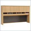 ADD TO YOUR SET: Bush Light Oak Series C 71 inch Four Door Hutch