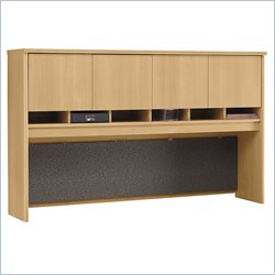 Bush Furniture Light Oak Series C 71 inch Four Door Hutch