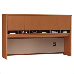 Bush Furniture Series C 71 Four Door Wood Computer Hutch in Auburn Maple