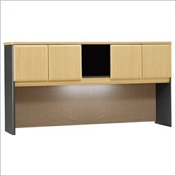 Bush Furniture Series A 72 Wood Hutch in Beech and Grey
