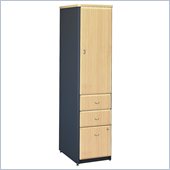 Bush Series A Vertical Wood File Locker in Beech and Gray