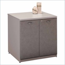 Bush Furniture Series A 2 Door Wood Storage Cabinet in White Spectrum and Pewter by Bush