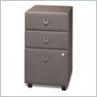 Bush Furniture Series A 3 Drawer Mobile Wood File Storage Cabinet in Dove Gray and Taupe