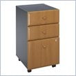 ADD TO YOUR SET: Bush Series A 3 Drawer Vertical Mobile File Storage Cabinet in Natural Cherry