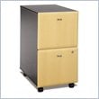 ADD TO YOUR SET: Bush Series A 2 Drawer Vertical Mobile Wood File Cabinet in Beech and Grey