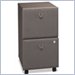 Bush Furniture 2 Drawer Vertical Mobile Wood File Storage Cabinet in Dove Gray and Taupe