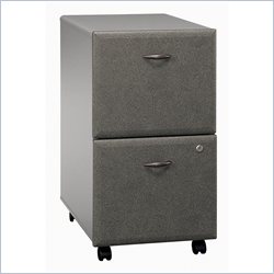 Bush Furniture Series A 2 Drawer Vertical Mobile Wood File Cabinet in White Spectrum and... by Bush