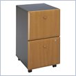 ADD TO YOUR SET: Bush Series A 2 Drawer Vertical Mobile File Cabinet in Natural Cherry