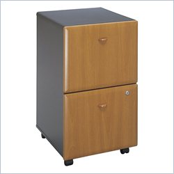 Bush Furniture Series A 2 Drawer Vertical Mobile File Cabinet in Natural Cherry