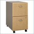 ADD TO YOUR SET: Bush Series A 2 Drawer Vertical Mobile Wood File Cabinet in Light Oak