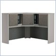 ADD TO YOUR SET: Bush Series A Wood Corner Hutch in White Spectrum and Pewter