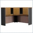 ADD TO YOUR SET: Bush Series A Wood Corner Hutch in Natural Cherry
