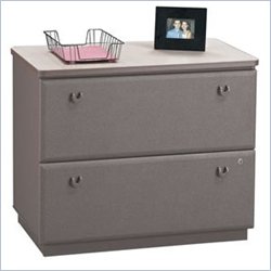 Bush Furniture Series A  2 Drawer Lateral Wood File Cabinet in Dove Grey and Taupe